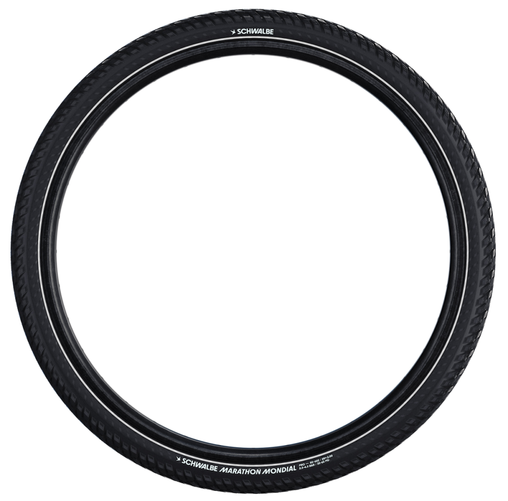 Schwalbe Pneu Marathon Mondial 26x2.00 starr mit Reflexstreifen schwarz